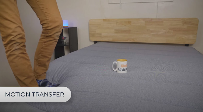 Motion Transfer test of the Tuft and Needle Hybrid mattress