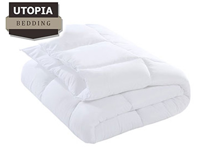 Product image of white alternative down comforter Utopia Bedding brand