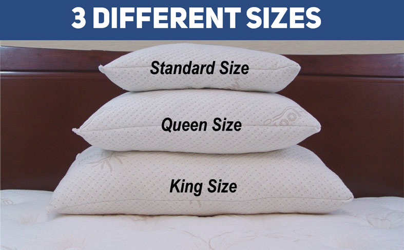 Snuggle-Pedic-pillow-sizes Snuggle-Pedic 3 different pillow sizes
