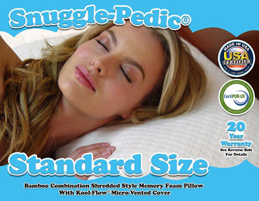 woman-lying-on-snuggle-pedic-pillow Image of a woman lying on-snuggle pedic pillow