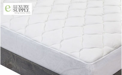 FREE FROM CHEMICAL OFFGASSING Extra Plush Bamboo Fitted Mattress Pad