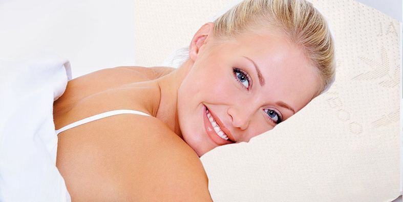 Woman Side Sleeping On Good Life Essentials Pillow Woman Side Sleeping On Good Life Essential's Pillow
