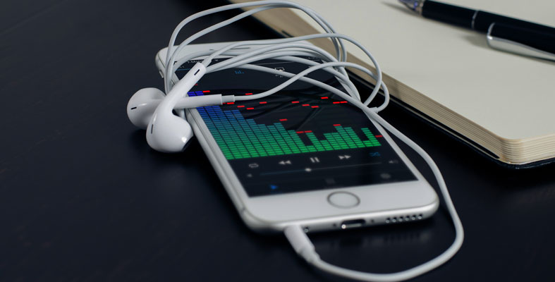 music playing on mobile phone
