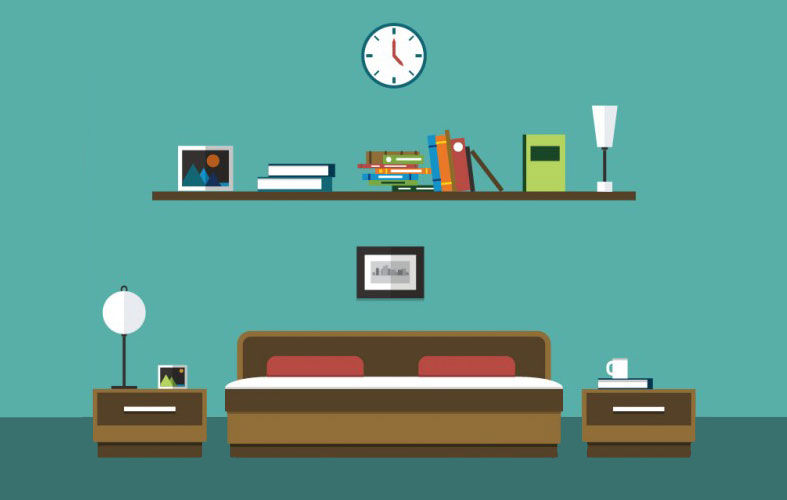 bedroom interior illustrated bedroom interior illustrated