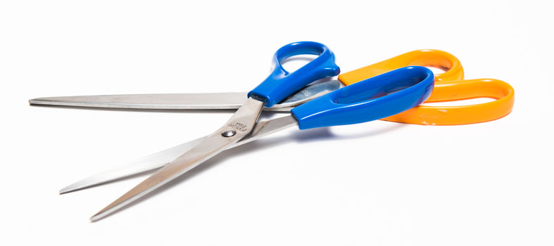 image of two scissors