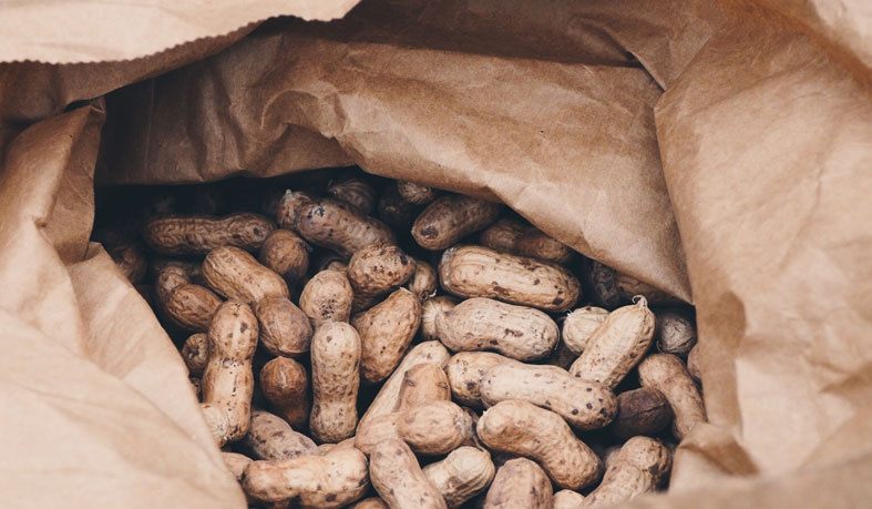 peanuts in a paper bag