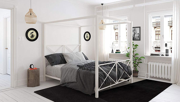 Modern canopy bed