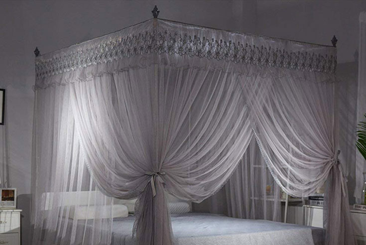 grey-curtains-above-the-bed grey curtains above the bed