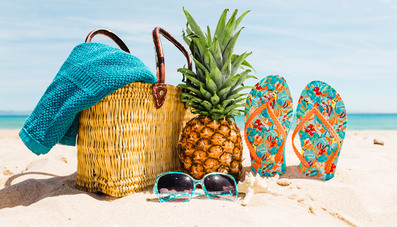 beach background with beach elements