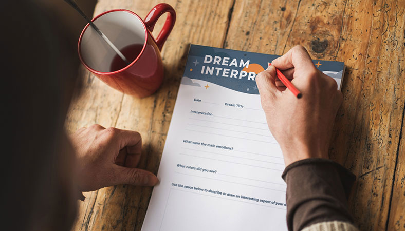 Person interpreting their dreams
