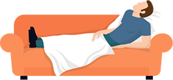 Young Man Taking a Nap