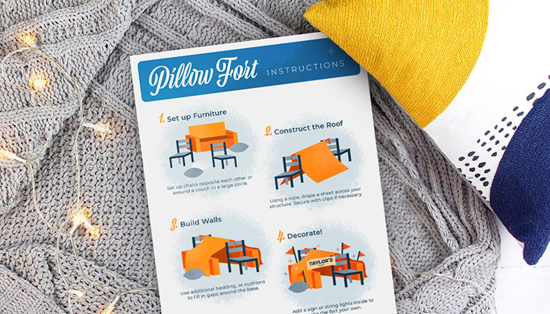 Fort instructions on blanket