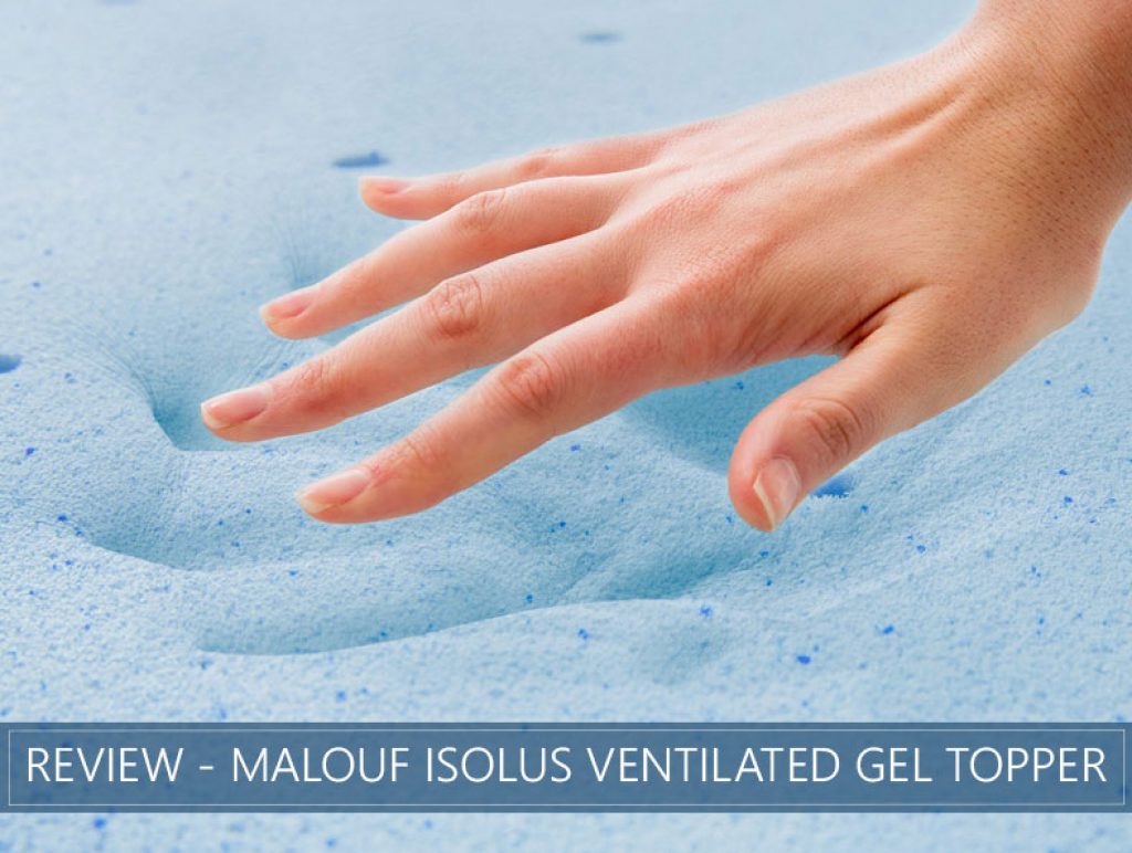malouf isolus ventilated gel memory foam mattress topper