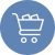 Illustration showing shopping cart on a blue background