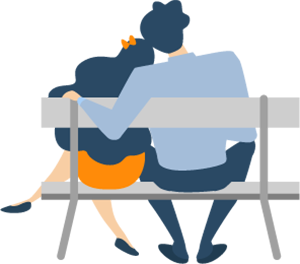 Illustration of a Couple In Love