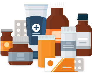 Different Kind Of Medications Illustration