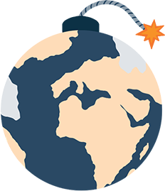 Earth as a Bomb Illustration