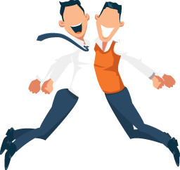 Illustration of Happy Employees