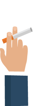 Illustration of a Hand and Cigarette