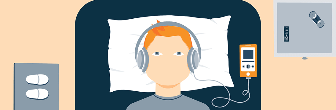 Listening to Audiobook Before Sleep Animation