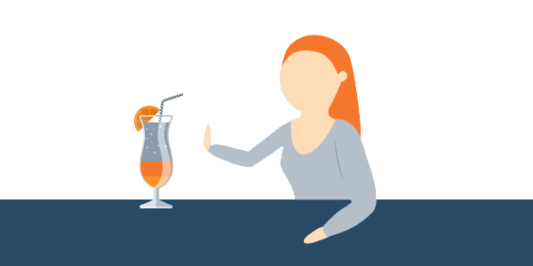 Saying No To Alcohol Illustration