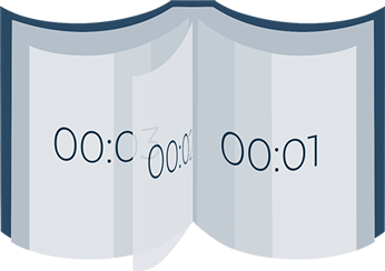 Timer In a Book Illustration