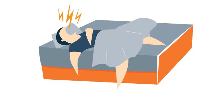 Illustration of a Man Heavily Snoring