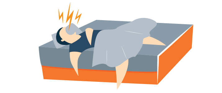 Illustration of a Man Heavily Snoring Illustration of a Man Heavily Snoring
