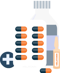Melatonin Pill Bottle Illustration
