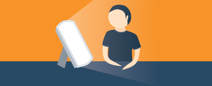 Young Boy Having a Light Therapy Illustration