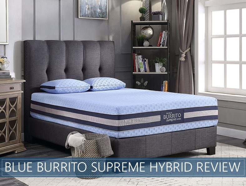 our in depth blue burrito hybrid bed