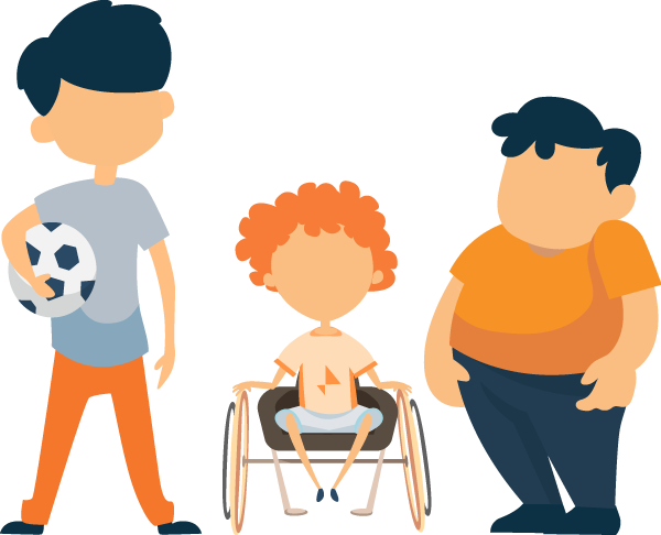 Illustration of Different Kids