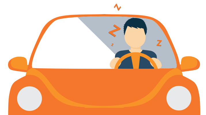 Man Falling Asleep While Driving Animation Man Falling Asleep While Driving Animation