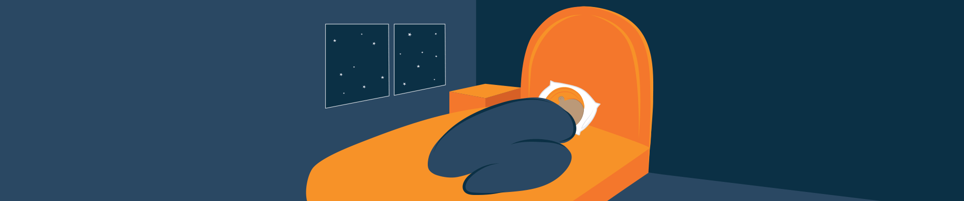 A Person Struggling to Fall Asleep Because of High Temperature Animation