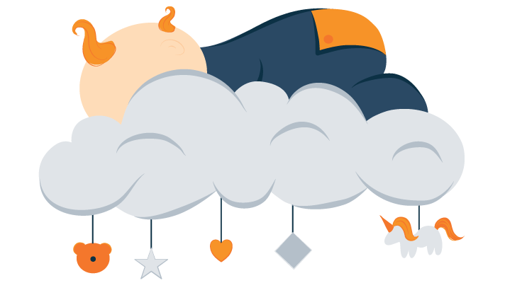 Baby Sleeping Peacefully On A Cloud Baby Sleeping Peacefully On A Cloud