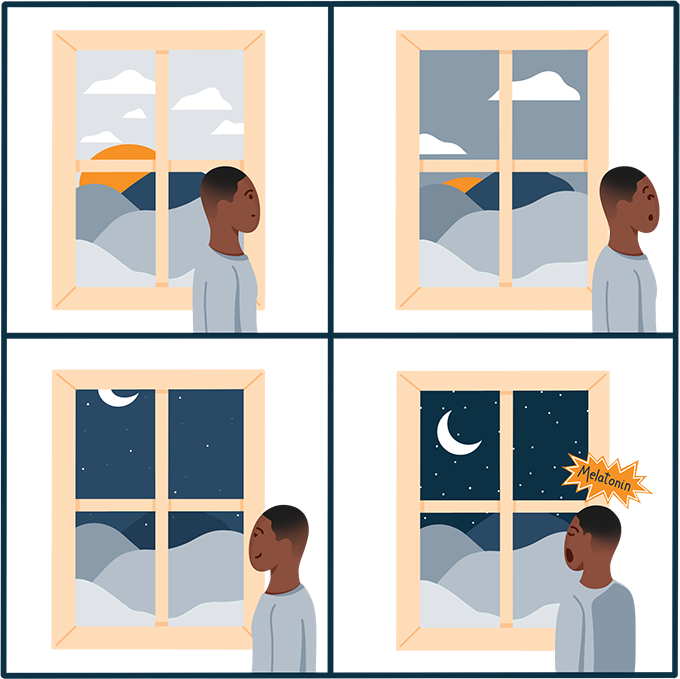 Multi frame Graphic Of A Sun Going Down