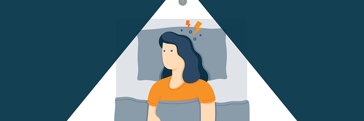 A Woman Having Migraine Trying to Sleep Animation A Woman Having Migraine Trying to Sleep Animation