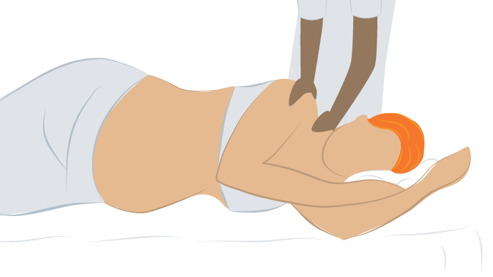 Pregnant Lady Having a Massage Therapy Illustration Pregnant Lady Having a Massage Therapy Illustration