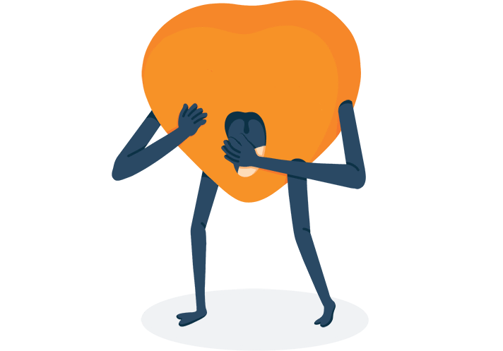 Tired Heart Illustration