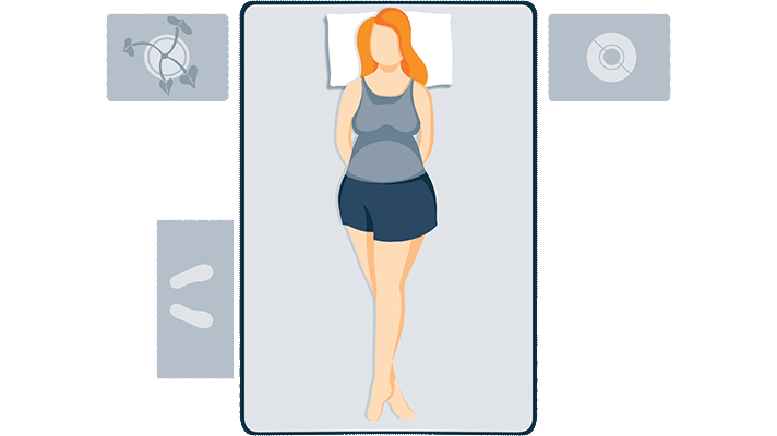 A Woman Flipping from Her Back to Her Side Over-and-Over Animated Illustration A Woman Flipping from Her Back to Her Side Over-and-Over Animated Illustration