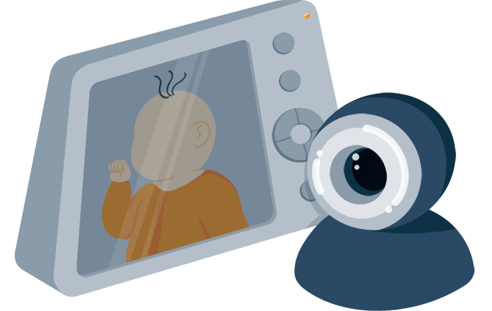 Illustration of a Baby Monitor Illustration of a Baby Monitor