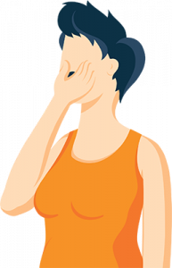 Illustration of a Tired Lady Yawning Illustration of a Tired Lady Yawning