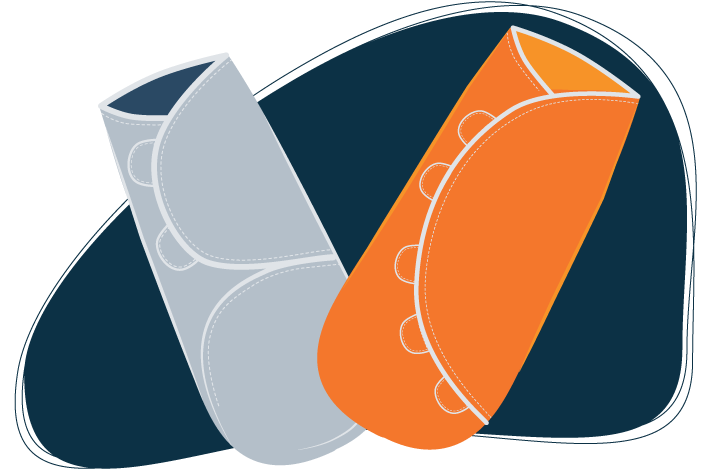 Orange and Blue Sleep Suite Illustration Orange and Blue Sleep Suite Illustration