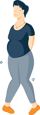 Pregnant Woman Struggling from Hemorrhoids Pregnant Woman Struggling from Hemorrhoids