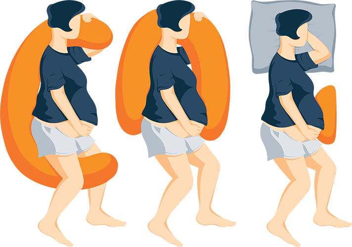 Types Of Pregnancy Pillows Illustration Types Of Pregnancy Pillows Illustration