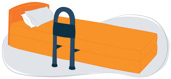 illustration of bed rails
