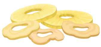 Baked veggie chips Illustration