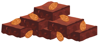 Cinnamon chickpea blondies Illustration