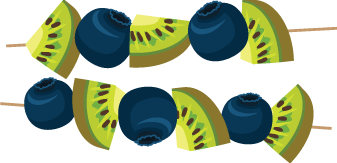 Kiwi kabobs Illustration Kiwi kabobs Illustration