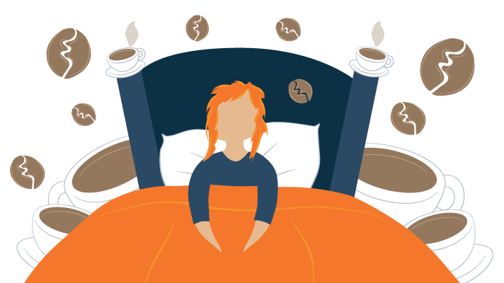 Lady In Bed Thinking about Coffee Lady In Bed Thinking about Coffee